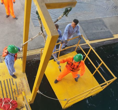 Emergency Boat Station Escape Swing Rope